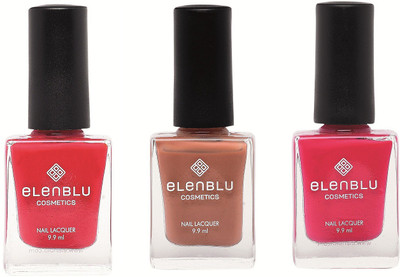 

Elenblu Formal Affair, Tarnished Copper & Lilac Fling - (9.9ml Each) Matte Nail Polish(Pack of 3)