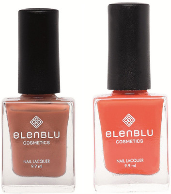 

Elenblu Tarnished Copper & Roseate Blush - (9.9ml Each) Matte Nail Polish(Pack of 2)