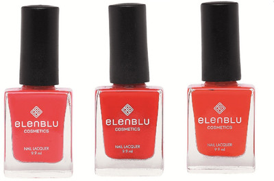 

Elenblu California Coral, Wicked & Salmon Rust - (9.9ml Each) Matte Nail Polish(Pack of 3)