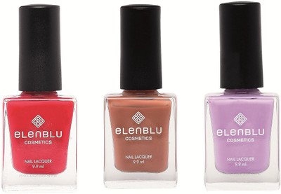 

Elenblu Tarnished Copper & Princess Rule - (9.9ml Each) Matte Nail Polish(Pack of 3)