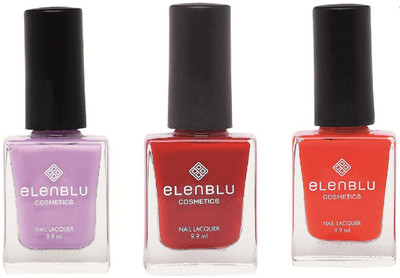 

Elenblu Princess Rule, Rose Garden & Salmon Rust - (9.9ml Each) Matte Nail Polish(Pack of 3)