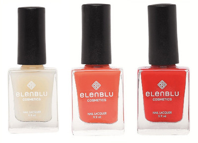 

Elenblu White Water Top - Top Coats Nail Polish & Set of 2 - Roseate Blush & Wicked (9.9ml Each) Matte Nail Polish(Pack of 3)