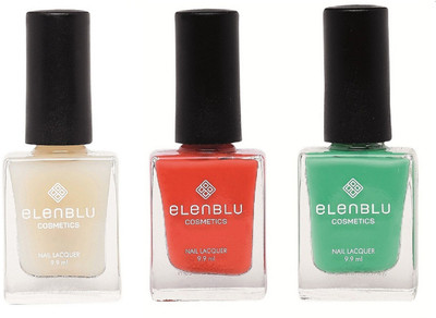 

Elenblu White Water Top - Top Coats Nail Polish & Set of 2 - Brickola & Allure (9.9ml Each) Matte Nail Polish(Pack of 3)