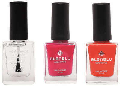 

Elenblu Mirror Glaze Top - Top Coats Nail Polish & Set of 2 - Lilac Fling & Salmon Rust (9.9ml Each) Matte Nail Polish(Pack of 3)