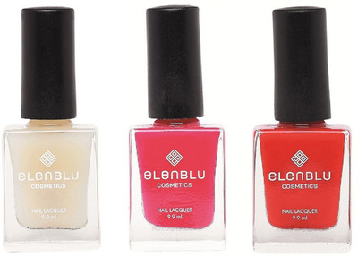 

Elenblu White Water Top - Top Coats Nail Polish & Set of 2 - Mauve Taupe & Wicked (9.9ml Each) Matte Nail Polish(Pack of 3)