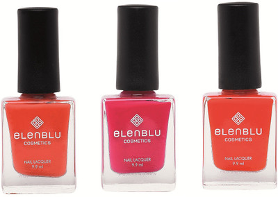 

Elenblu Brickola, Fling & Salmon Rust - (9.9ml Each) Matte Nail Polish(Pack of 3)