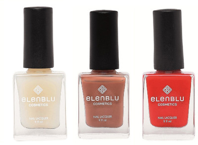 

Elenblu White Water Top - Top Coats Nail Polish & Set of 2 - Tarnished Copper & Wicked (9.9ml Each) Matte Nail Polish(Pack of 3)