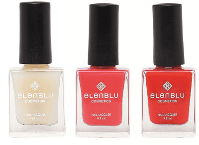

Elenblu White Water Top - Top Coats Nail Polish & Set of 2 - California Coral & Wicked (9.9ml Each) Matte Nail Polish(Pack of 3)