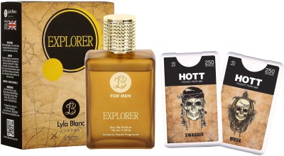 

Lyla Blanc EDP Explorer Perfume (100 ml) + 2 Pocket Perfume (18 ml each) Combo Offer For Men Eau de Parfum - 136 ml(For Men)