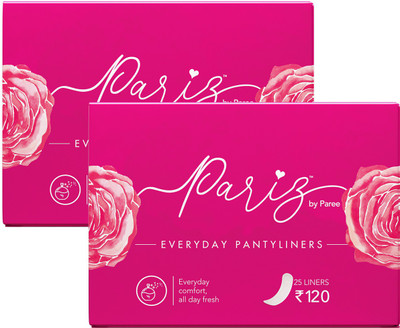 

Paree Pariz Pantyliner-25 Pieces (Pack of 2) Pantyliner(Pack of 2)