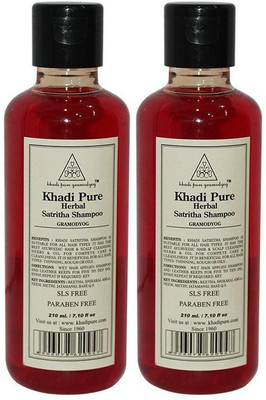 

Khadi Pure Herbal Satritha Shampoo SLS-Paraben Free - 210ml (Set of 2)(420 ml)