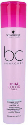 

Schwarzkopf Professional BC pH4.5 Color Freeze Silver Shampoo, Pink(250 ml)