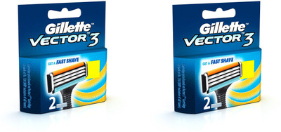 

Gillette Vector 3 Cartridge (2 Blades) (Pack of 2)(Pack of 4)
