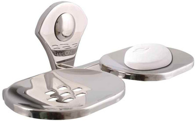 

McLION Bathroom Soap Holder, Soap Dish-Suction, Soap Box, Soap Tray, Double Soap Dish(Glossy Finish, Grade 202 Stainless Steel)