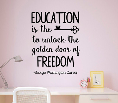 marvellous 70 cm m_educationisunlock Self Adhesive Sticker(Pack of 1)