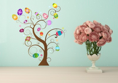 AK WALL STICKERS 60 cm CUTE FLOWER Self Adhesive Sticker(Pack of 1)