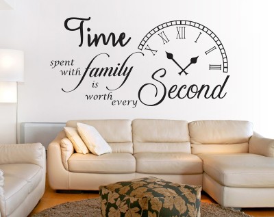 Wallzone 90 cm Time Second Removable Sticker(Pack of 1)