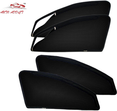 AuTO ADDiCT Side Window, Rear Window Sun Shade For Mahindra KUV 100(Black)