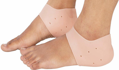 LS Letsshop Soft silicon Heel anti-Crack Sets Heel Support Heel Support Heel Support(Brown)
