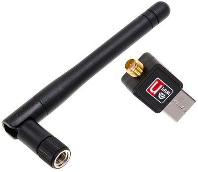 

BUY SURETY portable 600 Mbps Mini/Nano with Antenna USB 2.0 Wireless Adapter wi fi Network Adapter/dongle Receiver for PC Desktop Laptop USB Adapter(Black)