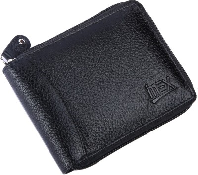 Imex International Men Casual Black Genuine Leather Wallet(11 Card Slots)