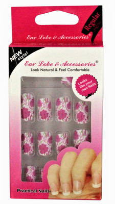 

Ear Lobe & Accessories Fancy Designer Full Covrage 12pcs Nails (N0-66) multi(Pack of 12)