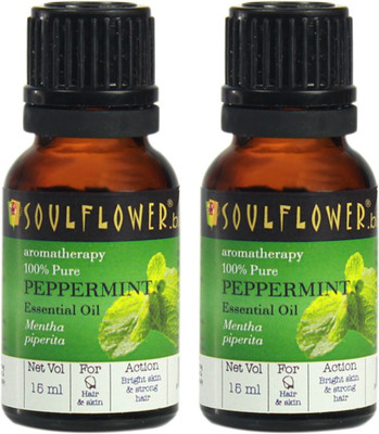 

Soulflower Peppermint Essential Oil Set of 2(15 ml)