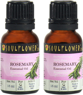 

Soulflower Rosemary Essential Oil Set of 2(15 ml)