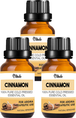 

VIHADO Cinnamon Bath Essential Oil, 100% Pure, & Undiluted (10 ml) (Pack of 3)(10 ml)