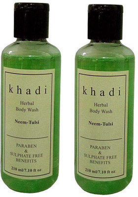 

Khadi Herbal Neem & Tulsi Face & Body Wash( SLS & Parabin Free ), Pack of 2(210 ml, Pack of 2)