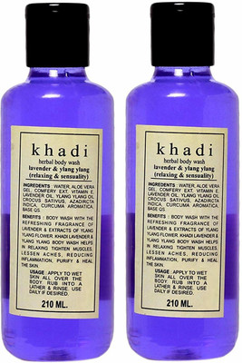 

Khadi Herbal lavender & ylang ylang Body wash 420ml(210 ml, Pack of 2)
