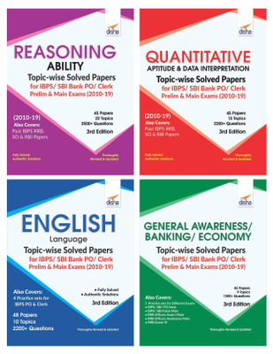 Topic-Wise Solved Papers for Ibps/ Sbi Bank Po/ Clerk Prelim & Main Exam (2010-19) Reasoning/ Quantitative Aptitude/ English/ General Knowledge(English, Paperback, unknown)