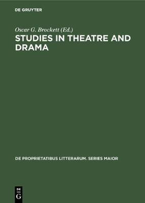 Studies in Theatre and Drama(English, Electronic book text, unknown)