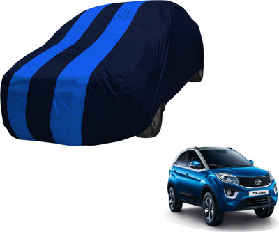 MOCKHE Car Cover For Tata Nexon (Without Mirror Pockets)(Blue, Blue, For 2018 Models)
