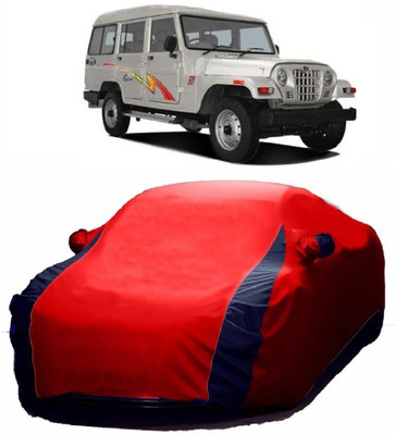 UDGHA Car Cover For Mahindra Marshal (With Mirror Pockets)(Red, Blue)