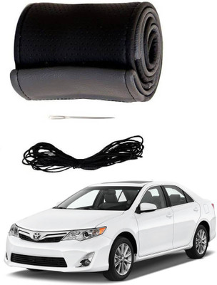 AYW Hand Stiched Steering Cover For Toyota Camry(Grey, Black, Leather)