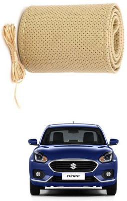 AYW Hand Stiched Steering Cover For Maruti New Dzire(Beige, Leather)