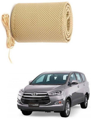 AYW Hand Stiched Steering Cover For Toyota Innova(Beige, Leather)