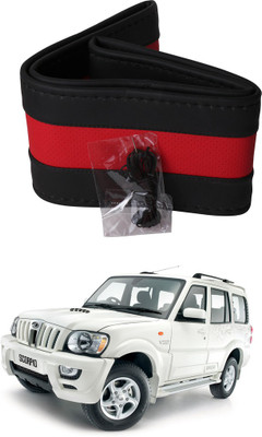 AYW Hand Stiched Steering Cover For Hyundai Sonata Fluidic(Black, Red, Leather)