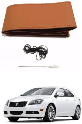 AYW Hand Stiched Steering Cover For Suzuki Kizashi(Tan, Leather)