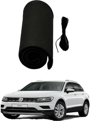 AYW Hand Stiched Steering Cover For Volkswagen NA(Black, Leather)