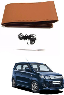 AYW Hand Stiched Steering Cover For Maruti WagonR Stingray(Tan, Leather)