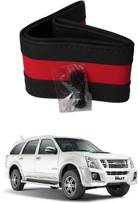 AYW Hand Stiched Steering Cover For Isuzu MU-7(Black, Red, Leather)