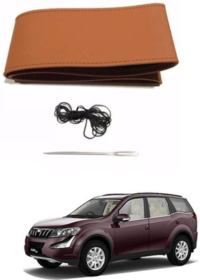 AYW Hand Stiched Steering Cover For Mahindra XUV 500(Tan, Leather)