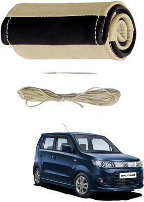 AYW Hand Stiched Steering Cover For Maruti WagonR Stingray(Beige, Brown, Leather)