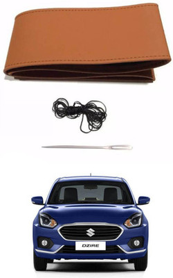 AYW Hand Stiched Steering Cover For Suzuki Swift Dzire(Tan, Leather)
