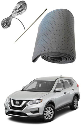 AYW Hand Stiched Steering Cover For Nissan X-Trail(Grey, Leather)