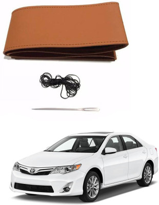 AYW Hand Stiched Steering Cover For Toyota Camry(Tan, Leather)