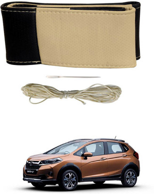 AYW Hand Stiched Steering Cover For Honda Universal For Car(Black, Beige, Leather)
