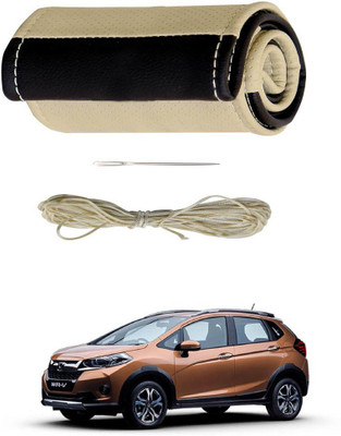 AYW Hand Stiched Steering Cover For Honda CR-V(Beige, Brown, Leather)